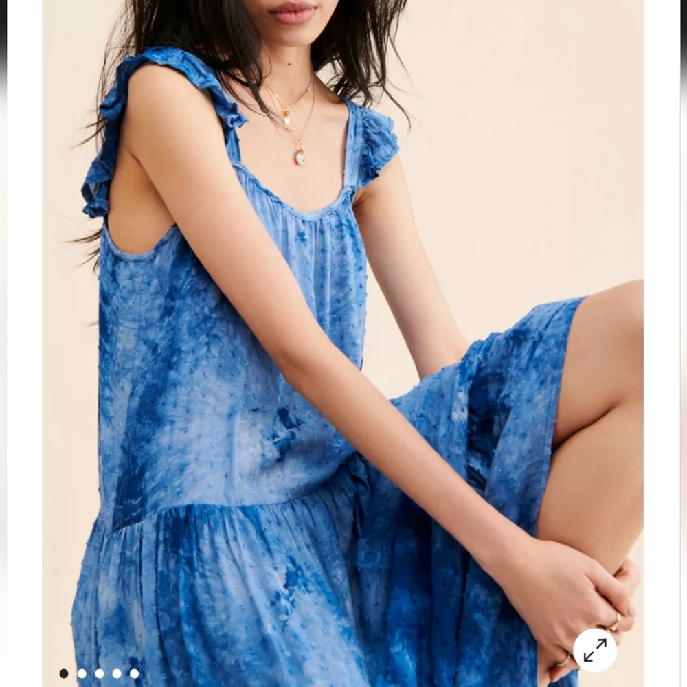 BB Dakota Sunchild Tie-Dyed Blue Maxi-Dress ■ Size M